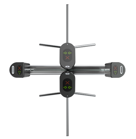 Турникет моторизованный двухсторонний с картоприемником, 2шт. считыватель Mifare