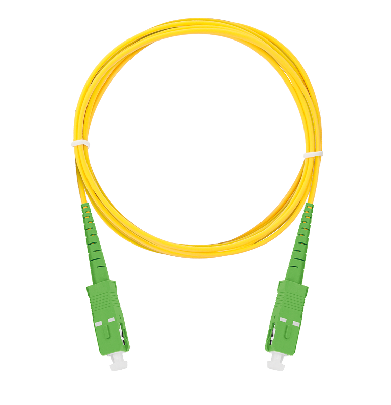 Шнур волоконно-оптический, соединительный, одномодовый 9/125мкм, стандарта OS2, SC/APC-SC/APC, одинарный, LSZH нг(A)-HFLTx, 2мм, желтый, 3м
