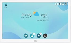 Монитор видеодомофона с технологией Touch Screen для управления работой и параметрами монитора,  IPS 10", 1024х600, до 2 панелей, до 2 видеокамер, SD до 256Gb, поддержка форматов AHD, TVI, CVI и CVBS, встроенный модуль Wi-Fi, поддержка P2P,  моб устройств с ОС Android, iOS. ПО CTV HOME, автоответчик,  функция фоторамки и часов,  встроенный источник питания  
