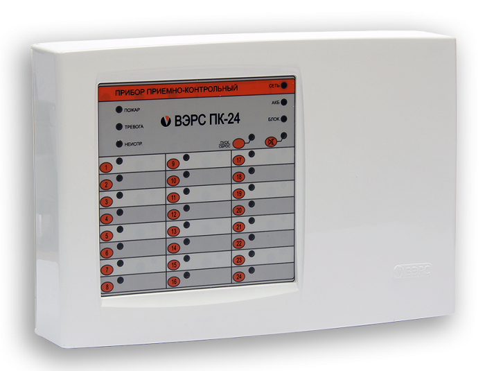 Контрольный прибор 24&nbsp;&nbsp;ШС (охранные, пожарные, технологические), 3 реле ПЦН (одно реле: ~250В/7А; два реле: ~120В/2А,), АКБ 7 А*ч,&nbsp;&nbsp;встроенный порт USB, подключение внешних блоков по RS-485. Пластмассовый корпус. со встроенным регистратором событий на 1024 записи