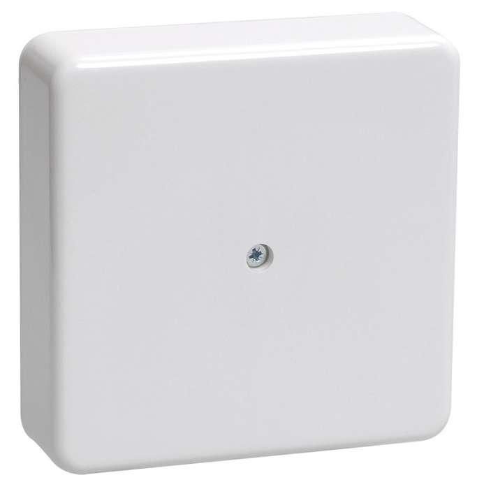 Коробка распаячная КМ41211-01 для открытой проводки безгалогенная (HF) 75х75х20мм белая