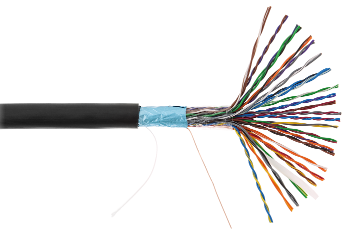 EC-UF025-5-PE-BK-3 - Кабель F/UTP 25 пар, Кат.5 (Класс D), 100МГц, одножильный, BC (чистая медь), внешний, PE до -40C, черный, 305м Кабель F/UTP 25 пар, Кат.5 (Класс D), 100МГц, одножильный, BC (чистая медь), внешний, PE до -40C, черный, 305м