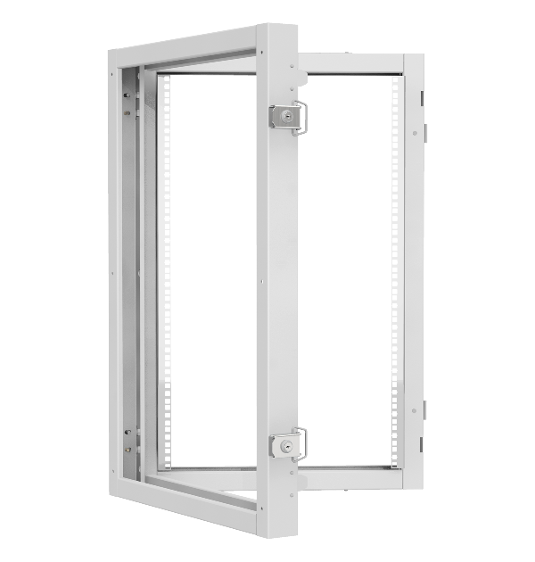 Пристенная поворотная секция 19", 18U, Ш600хВ904хГ156мм, 1 пары L-образных монтажных направляющих, серый