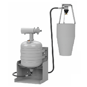 Модуль пожаротушения высокократной пеной, Защищаемые площадь 24 м² и объем не менее 12,6 м³, для пожаров классов А, В при тушении с высоты от 2 до 6 м., кратность пены не менее 600, -5°С до + 50°С