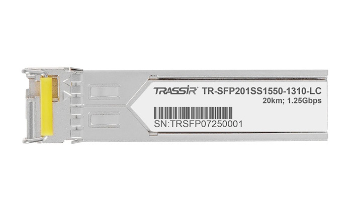 SFP модуль одномодовый, 1 порт LC, скорость передачи данных 1,25Гбит/c, длина волны 1550-1310, дальность передачи данных 20км. - 0°С...70°С.&nbsp;&nbsp;57х14х13. Поддержка - DDM