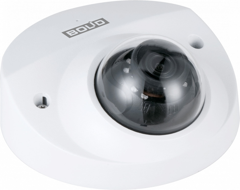 Миникупольная антивандальная видеокамера, 4 Мп, 1/3” КМОП, объектив 2,8 мм; H.265/H.264/MJPEG,ИК-подсветка (до 20 м); встроенный микрофон, Micro SD; Mic; DC12V, PoE; IP67; IK10; -40 °C ~ +60 °C