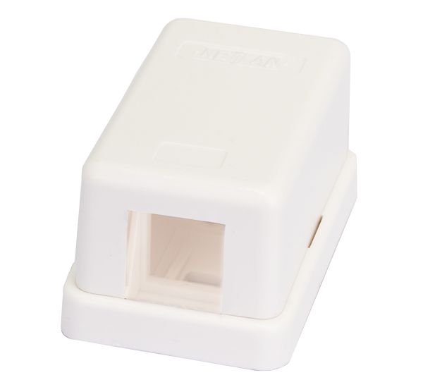 EC-UWO-1KJ-WT-10 - Корпус настенной розетки, под 1 модуль-вставку типа Keystone, белый, уп-ка 10 шт. Корпус настенной розетки, под 1 модуль-вставку типа Keystone, белый, уп-ка 10 шт.