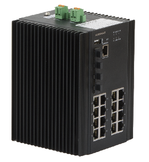 Управляемый промышленный L2+ коммутатор 16*10/100/1000Мбит/с PoE (af/at), 4*1/2.5/10Гбит/с SFP+, Крепление на DIN-рейку, 2*ввода питания, питание 44-57В (блок питания 370Вт поставляется отдельно), -40С +70С.