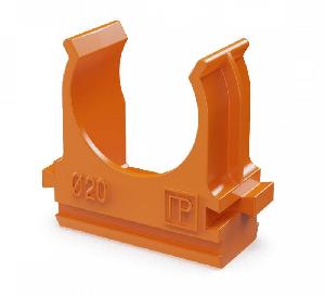 Крепёж-клипса для труб АБС-пластик оранжевая d20 мм (100шт/уп)