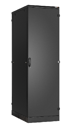 Напольный шкаф 19", 42U, металлические двери и стенки, Ш600хВ2060хГ1000мм, в разобранном виде, черный