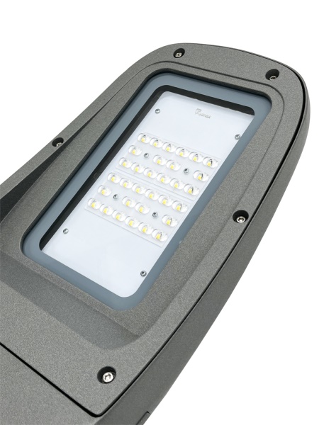 Светильник охранного освещения светодиодный. Высокая эффективность: световой поток 13600 лм при мощности 102Вт. Широкий угол освещения 150х80° Не создают засветки камерам видеонаблюдения. Управление светильником:  НЗ-контакты (3 режима работы); Подача напряжения (9…30 В);  Интерфейс RS-485 (плавная регулировка яркости). Алюминиевый корпус. Уличное исполнение. Крепление «на опору». Степень защиты IP65. - 40...+50°С