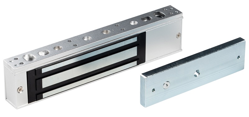 Накладной электромагнитный замок с индикатором состояния, усилие удержания: 350 кг