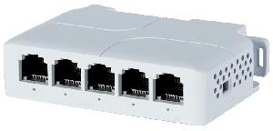 Повторитель POE, 4 POE порта (10/100 Мбит/с), 1 RJ-45 Uplink порт (10/100 Мбит/с), бюджет на порт 2 до 60 Вт, бюджет на порты 3-5 до 30 Вт, общий бюджет до 90 Вт.