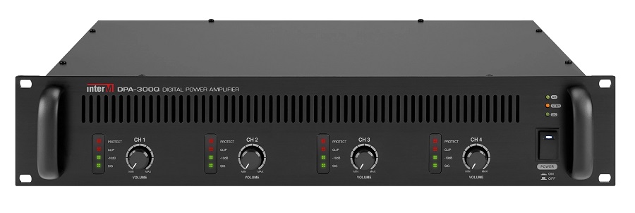 Четырехканальный трансляционный цифровой усилитель мощности, 4х300 Вт