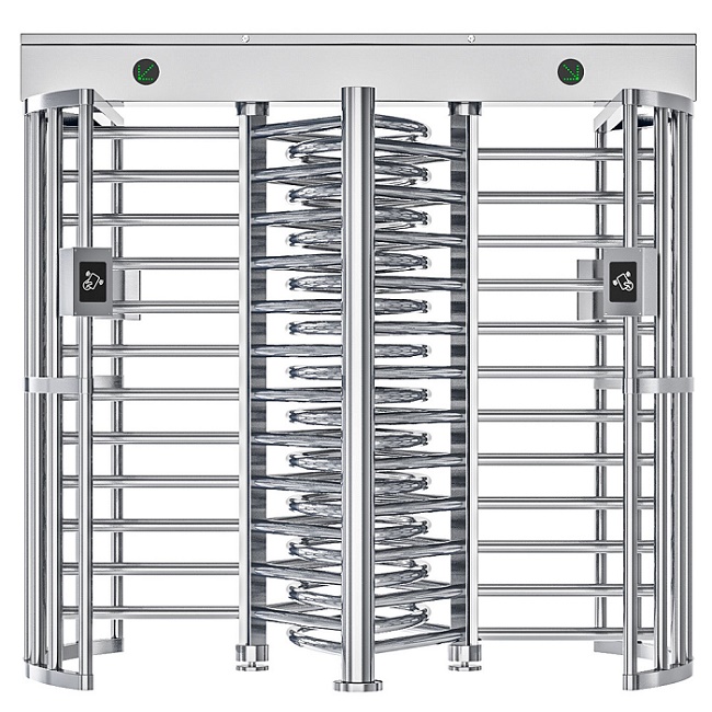 ПОЛНОРОСТОВОЙ ДВУХПРОХОДНОЙ роторный турникет, Габариты: 2100х1500х2310. эл/мех&nbsp;&nbsp;Исполнение: нержавеющая сталь, Комплектация: комплект считывателей (EM-Marine), планки 550мм, пульт управления с кабелем, ИК-пульт, всепогодное исполнение, "сухие контакты на плате управления".