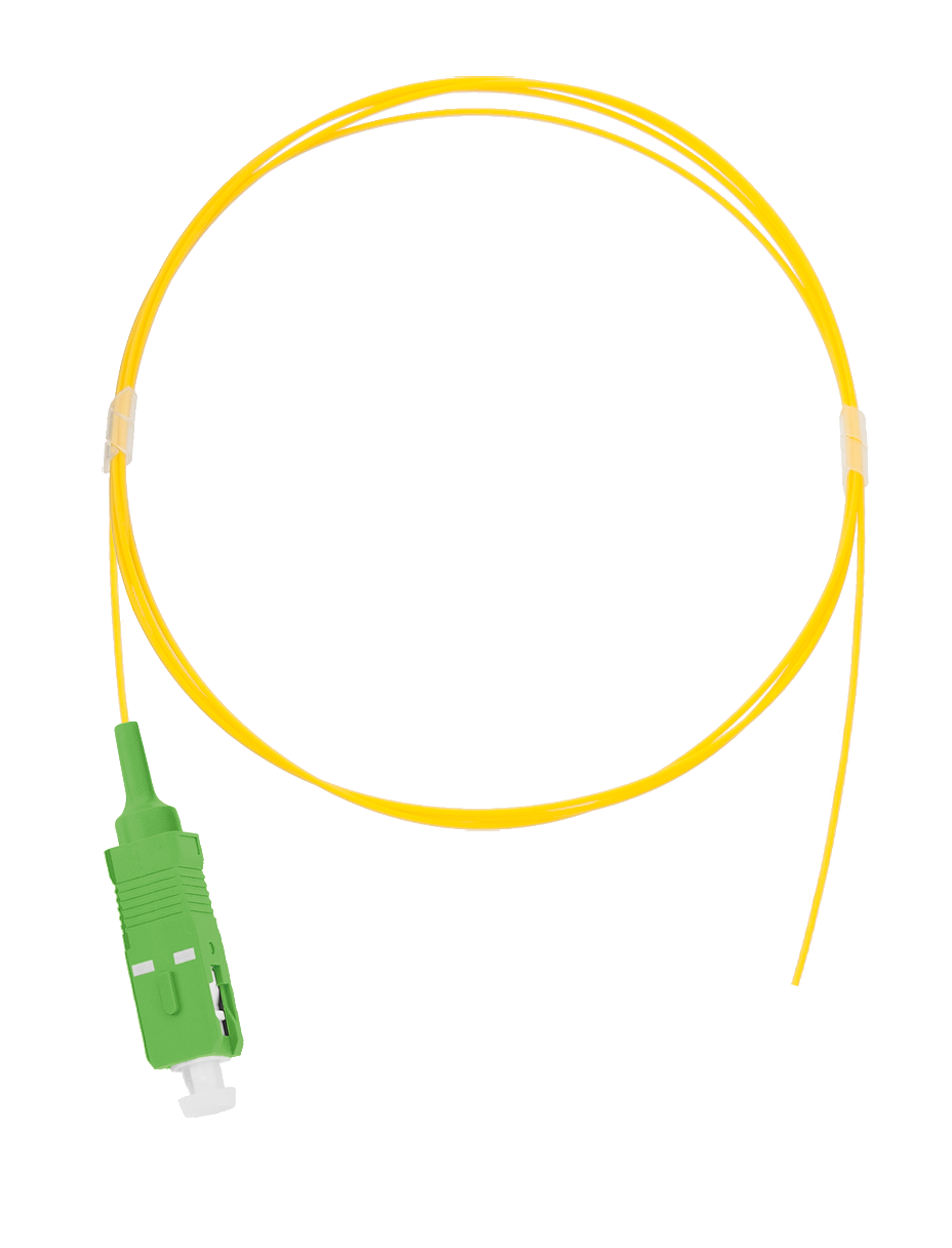 Шнур волоконно-оптический, монтажный, одномодовый 9/125мкм, стандарта OS2, SC/APC, LSZH нг(A)-HFLTx, 0.9мм, желтый, 1м, уп-ка 2шт.