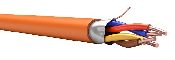 Кабель огнестойкий, Экран, 1х2х0,5 мм, с низким дымо и газовыделением, бухта 200м.