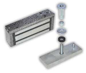 Замок электромагнитный 12 V, 0.42 A, усилие 200 кг, 135х40х26, с планкой
