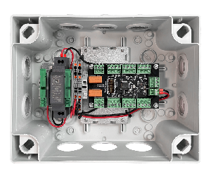 Модуль AAM-SDM2 в защищенном пластиковом корпусе с DC-DC преобразователем.