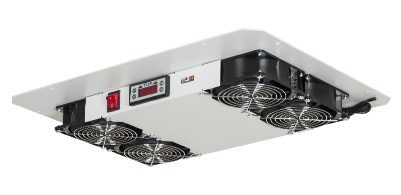 Вентиляторный блок, на 4 вентилятора с терморегулятором и датчиком для шкафов TFA, TFL, TFR, серый