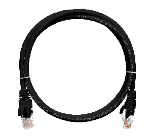Патч-корд 1 метр, U/UTP 4 пары, Кат.5е,&nbsp;&nbsp;LSZH,&nbsp;&nbsp;2хRJ45/8P8C, T568B, Molded, черный,