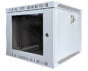 Шкаф телекоммуникационный навесной, серый, дверь стекло, 19”, 9U