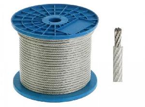 Трос стальной в ПВХ оплетке DIN 3055 6 мм (5/6) (100 м/уп)