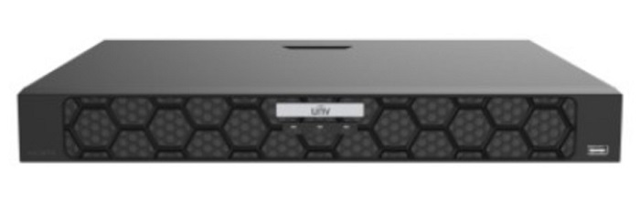 Видеорегистратор IP 32 канальный; Входящий поток на запись до 320Мб/с; Поддерживаемые форматы сжатия: Ultra 265/H.265/H.264; Запись: разрешение до 16Мп; 4 SATA s до 16ТБ; Декодирование: Ultra 265/H.265: Видеовыходы: 1 HDMI, 1 VGA; Сеть: 2 порта 1000М; Аудио вход/выход 1/1; Тревожный вход/выход 16/4; USB: 2 порта USB2.0, 1 порт USB3.0, Металл, DC 12В(блок питание в комплекте)<br />
Smart by IPC: Ультра детекция движения, Захват лиц, Распознавание лиц, Захват номеров, Измерение температуры, Интеллектуальная защита периметра(SIP), Видеометадата, Мониторинг трафика
