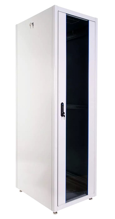 Шкаф телекоммуникационный напольный ЭКОНОМ 42U (600 × 800) дверь стекло, дверь металл