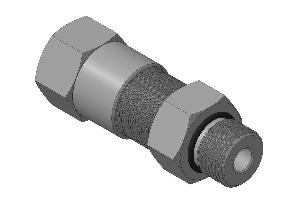 Кабельный ввод из нержавеющей стали с резьбой М20х1,5 мм для прокладки кабеля в металлорукаве РЗ-ЦП-10, с уплотнением кабеля и проходным диаметром кабеля d=4-8 мм