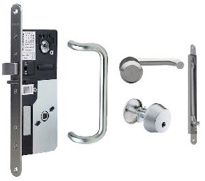 Готовый комплект для установки замка. В состав комплекта входит: замок RG-Lock 595;&nbsp;&nbsp;ручка-скоба внешняя;&nbsp;&nbsp;ручка односторонняя внутренняя со щитком;&nbsp;&nbsp;цилиндр односторонний с набором ключей;&nbsp;&nbsp;гибкий кабелепроход; запорная планка.
