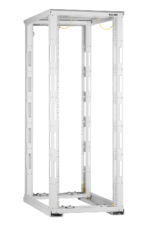 Монтажная стойка двухрамная с разборной рамой 19", 33U, Ш600xВ1595xГ1000мм, с крышей, в разобранном виде, серый