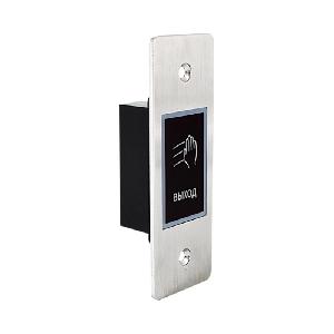 Кнопка на выход бесконтактная, врезная, группа&nbsp;&nbsp;контактов НЗ/НР, корпус - нержавеющая сталь, таймер задержки, подсветка, дистанция 3-25 см. IP66, -20 ÷ +65° C, 115х40х25 мм.