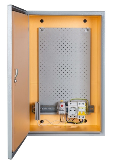 Климатический навесной шкаф (360х560х196 мм) с встроенной системой обогрева на 50Вт (-55°С +50°С). IP 66 
