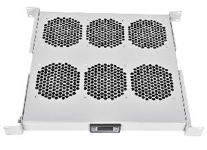 Модуль вентиляторный 19" 1U, 6 вентиляторов, регул. глубина 390-750 мм&nbsp;&nbsp;с контроллером