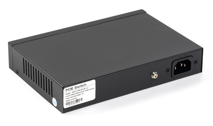 Коммутатор неуправляемый PoE Plus, мощность 65Вт, порты: 4-Ethernet, 2-Uplink