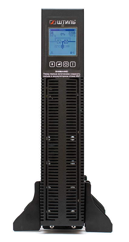 Источник бесперебойного питания в стойку, on-line (с двойным преобразованием), чистая синусоида, 3000 ВA (2700 Вт); U-вх.220 В; U-акб.72 В, I-заряд.1 А, 6 батарей 12 В 9 А·ч; ЖК-дисплей; выходные разъёмы - IEC-320-C13 (8 шт.), IEC-320-C19 (1 шт.); холодный старт, совместим с генератором; высота 2U; IP20, t-раб.+5...+40°C, 88х482х595 мм