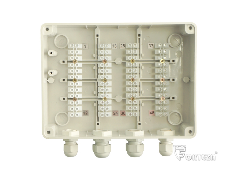 Коробка распределительная, 48 цепей, IP-55, гермоввод 2 шт(PG9)/ 2 шт (PG11), поликарбонат, 197х170х100 мм, -50...+80 °С