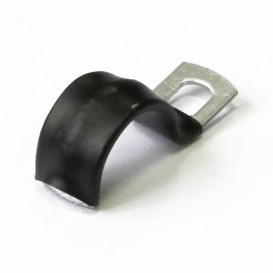 Скоба металлическая однолапковая с полимерным покрытием СМО-П d14-15 мм (100шт/уп)