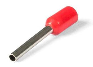 Наконечник штыревой втулочный изолированный, для опресовки проводника 1,0 мм², (100 шт/уп)