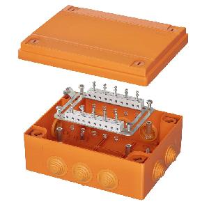 Коробка пластиковая FS с кабельными вводами и клеммниками, IP55, 240х190х90 мм, 20р, 450V, 6A, 4 мм2