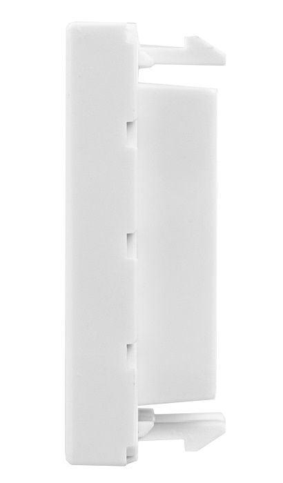 Адаптер 45х45 мм для модуля Keystone, 1 порт, шторка, белый