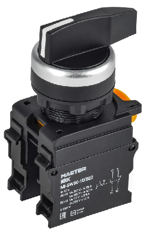 Переключатель длин. ручка 2 полож. возв. 1NO+1NC MASTER IEK