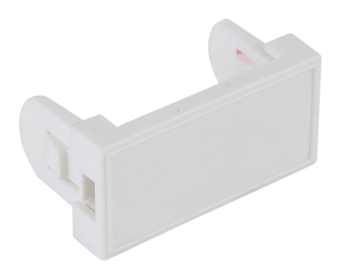 Заглушка 22,5х45 мм на 1 модуль, белый