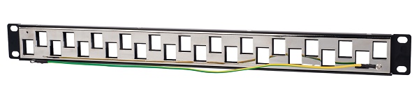 Коммутационная панель STP 19", 1U модульная (наборная), 24 порта, черный