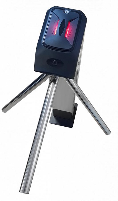 Турникет полуавтомат (30 чел./мин), с планками "антипаника". Нержавеющая сталь.