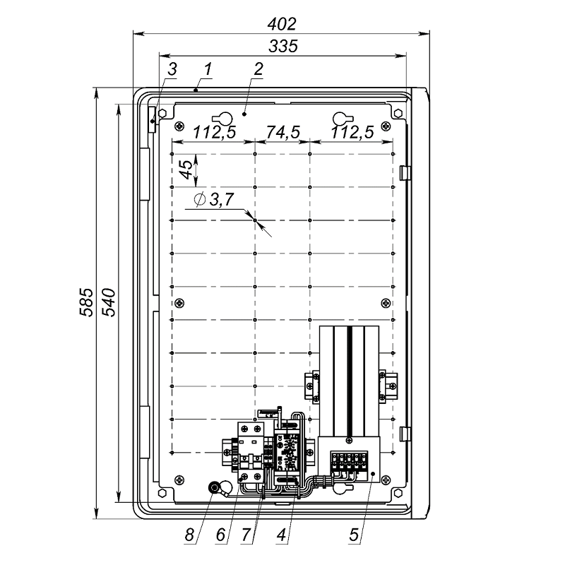 Термошкаф из армированного стекловолокном полиэстера с обогревом. Класс ударопрочности IK10.&nbsp;&nbsp;-60° ÷ + 80°C. IP66. Потребляемая мощность 240 Вт. Напряжение питания 230V ± 10% AC, 6A. 402х585х260мм.