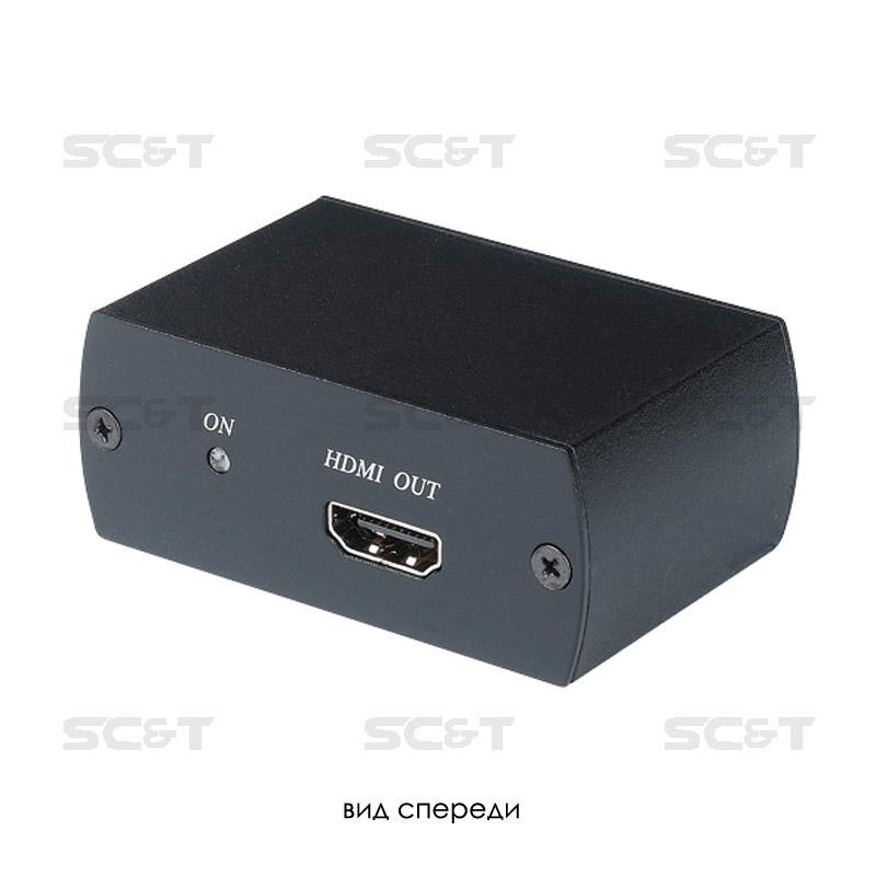 Усилитель HDMI сигнала (удлинитель). Позволяет передать HDMI сигнал на расстояние до 50 м. Поддерживает разрешение до 1080р или 1920x1200 для PC, полоса пропускания - 1,65 ГГц. Поддержка HDCP видео.
