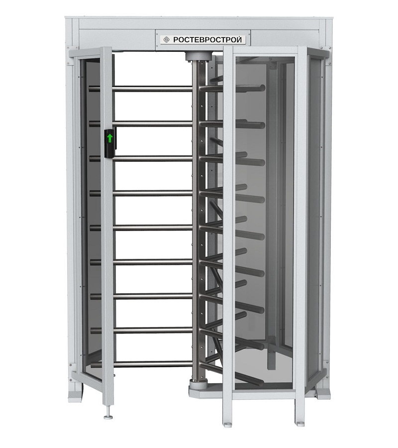 Полноростовой роторный турникет электромеханический однопроходной, 3-х лопастной 120°, Корпус турникета: крашеная сталь, цвет "белый антик", от 0С° до+50С°, Напряжение питания 12В¶