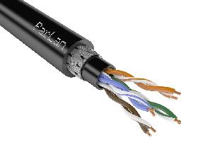 Бронированный кабель для СКС и IP-сетей, U/UTP, Cat5e, 4х2х0,52. Предназначен для внешней стационарной прокладки.